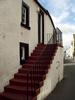 Stairway to cottage doorway Limekilns